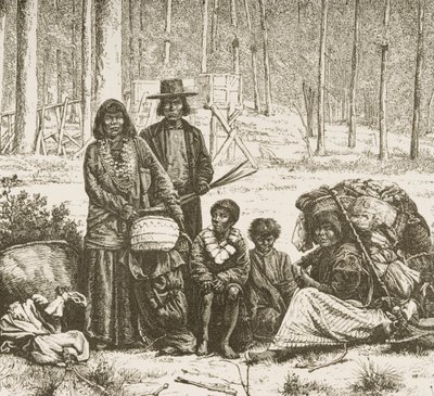 Native American Family Group West of the Rocky Mountains by Reverend Samuel Manning